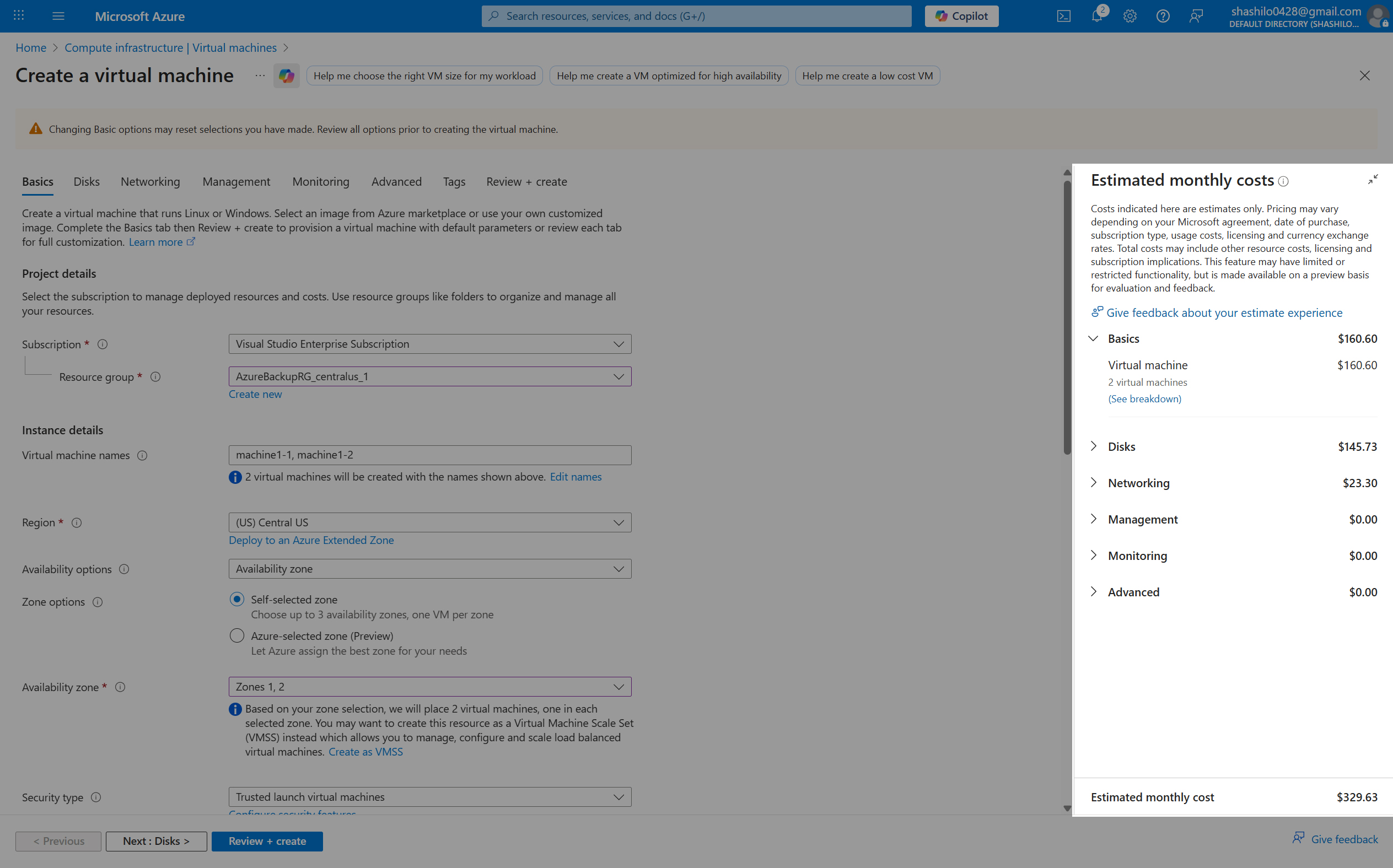 Cost Card - Real-time Azure pricing component